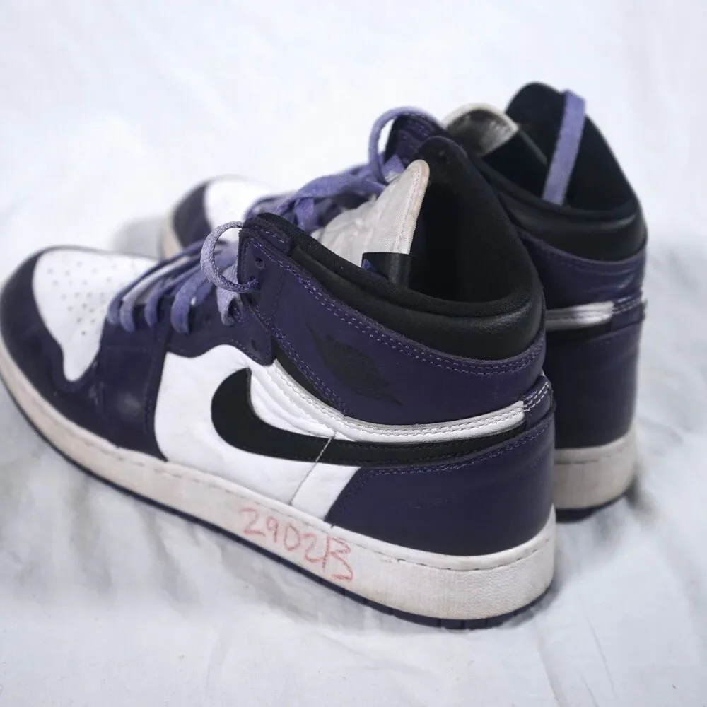 Nike Air Jordan 1 Retro High OG GS Court Purple 2.0 7Y 575441-500